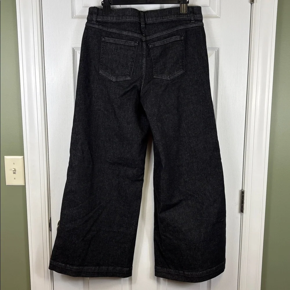 NWT Spanx wide leg charcoal jeans sz xl petite
